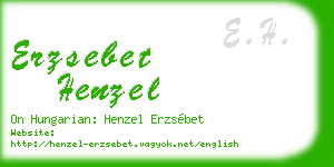 erzsebet henzel business card
